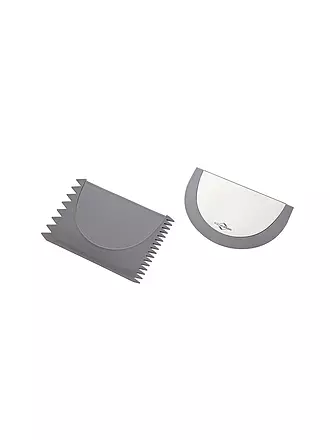 KÜCHENPROFI | Teigschaber Set VARIO Silikon Grau / Edelstahl | 